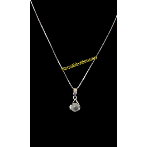 Kalung Titanium Wanita Rantai kotak Plus Liontin Fashion Wanita Terlaris Anti Karat Selamanya Kalung Wanita Liontin Tangan Liontin Bola