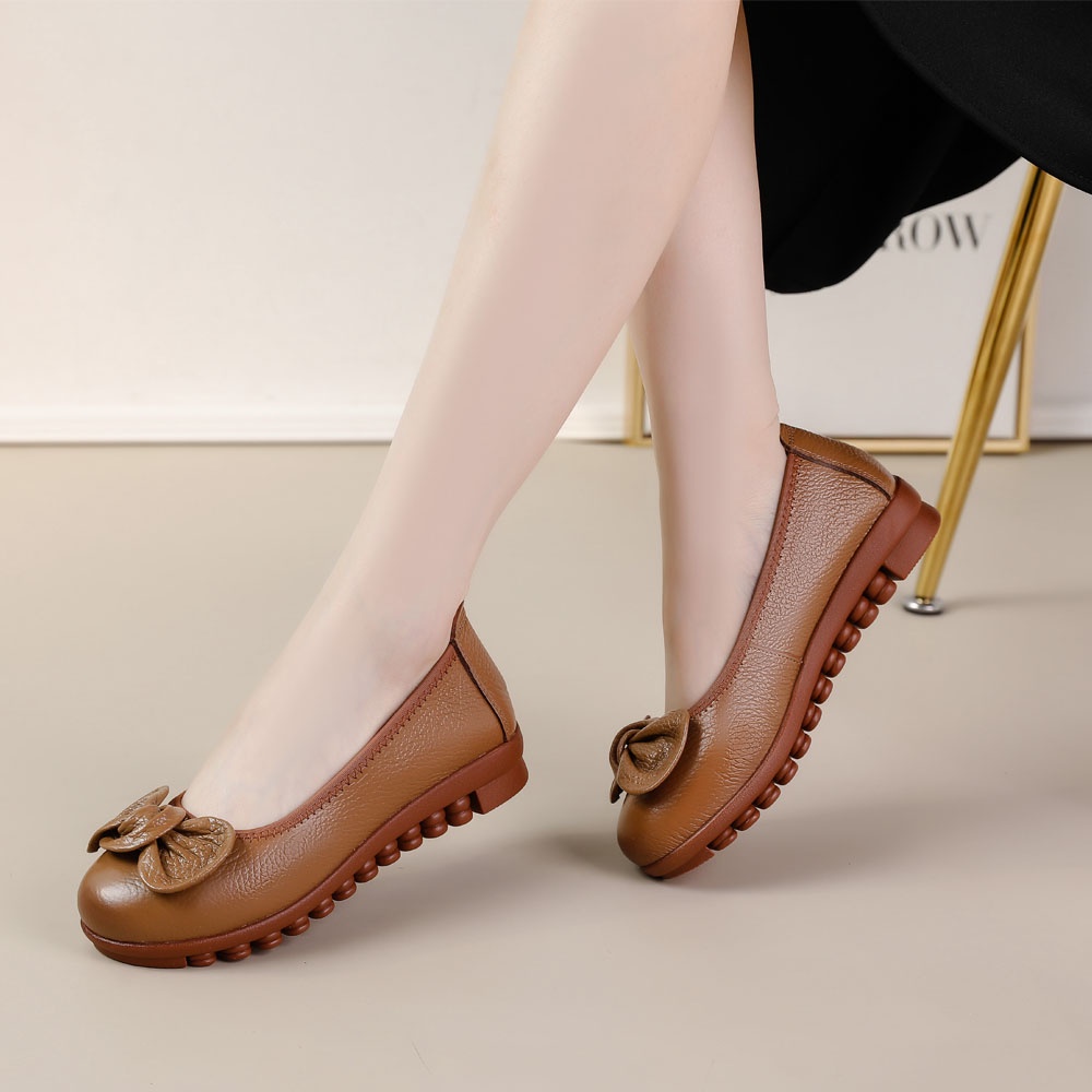Sepatu  pita woman  / clarkts flat wanita kulit asli /Sepatu Wanita melati