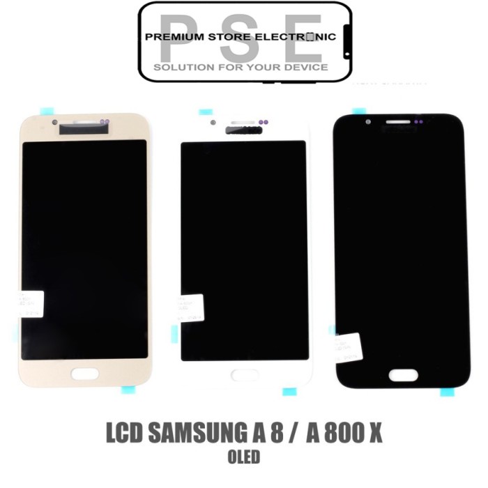 LCD Samsung A8 A800F OLED / A8 Duos A800X Fullset Touchscreen Garansi