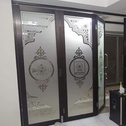 cutting stiker pintu kaca masjid