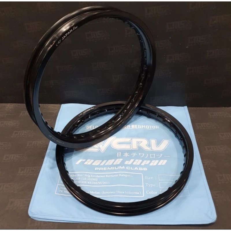 Velg velek pelek veleg lingkar aloy alloy crv ori japan 17 160 185 hitam kilat