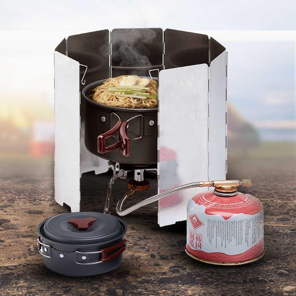 ELOS-10 Plat Penahan Angin Kompor Portable Camping Stove Windshield