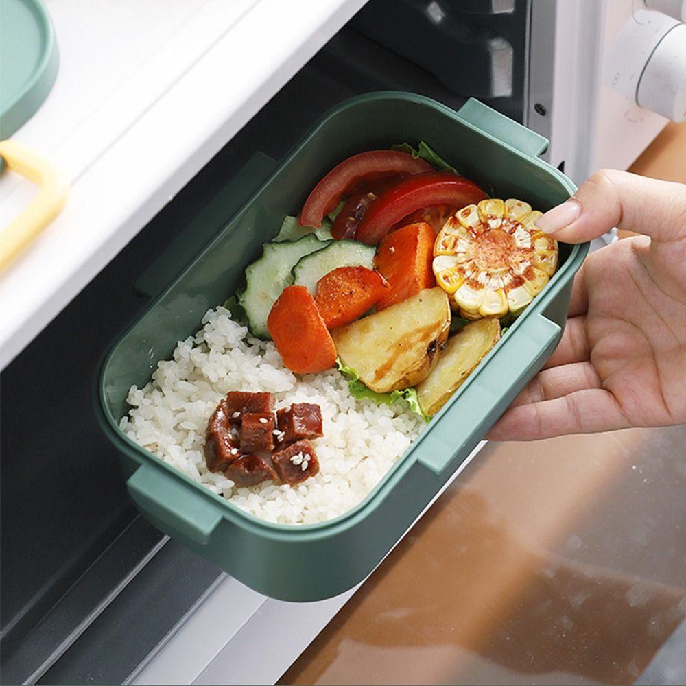 Top Lunch Box Portable Untuk Pelajar Pekerja Kantor Wadah Makanan Dua Lapis