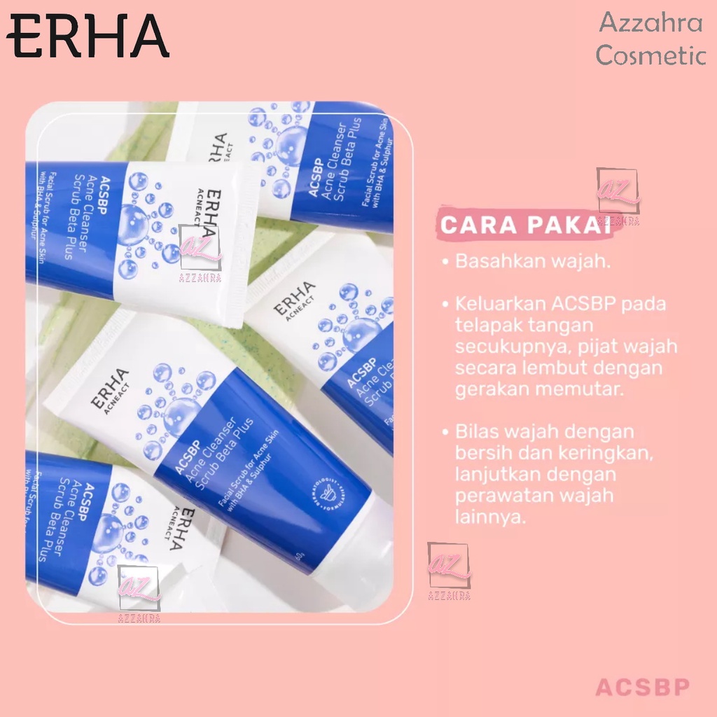 ERHA Acneact ACSBP Acne Cleanser Scrub Beta Plus 60g - Sabun Wajah Jerawat Berminyak