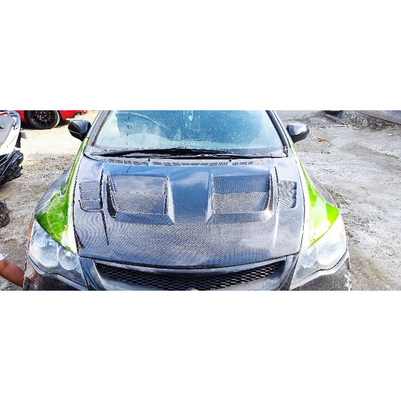 kap mesin civic fd carbon