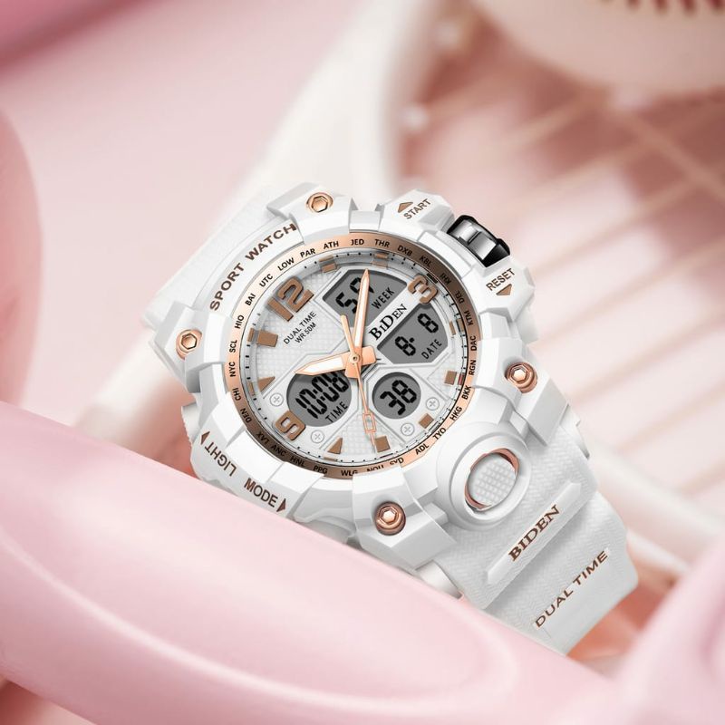 Jam Tangan Wanita Sporty Kasual Bisa COD Multifungsi Silikon