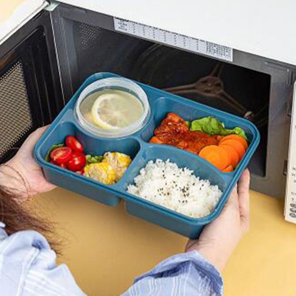 Top Five Grids Lunch Box Anti Bocor Disegel Waterwash Microwave Bento Box