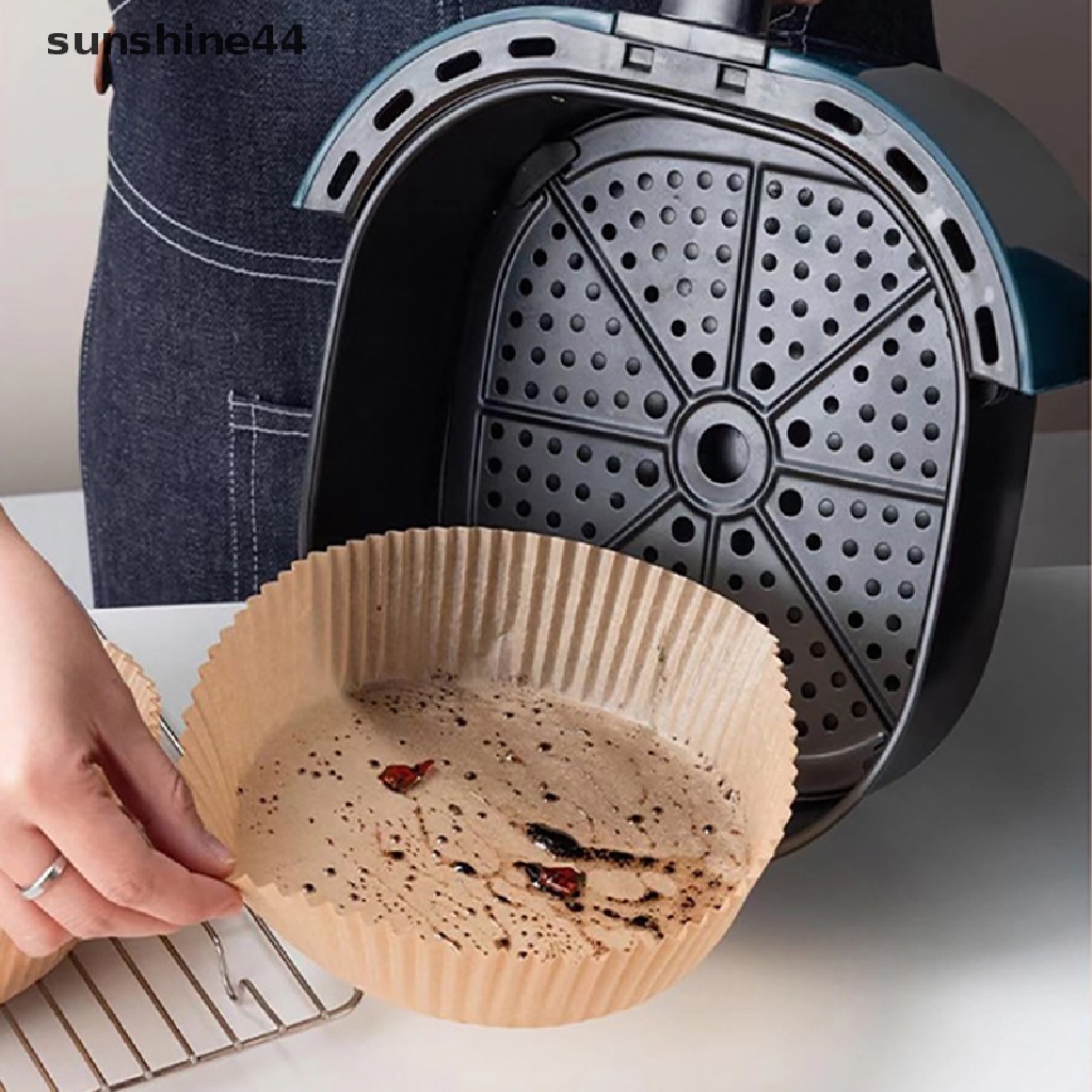 Sunshine 25 / 50pcs Kertas Alas Air Fryer Anti Lengket / Minyak Sekali Pakai