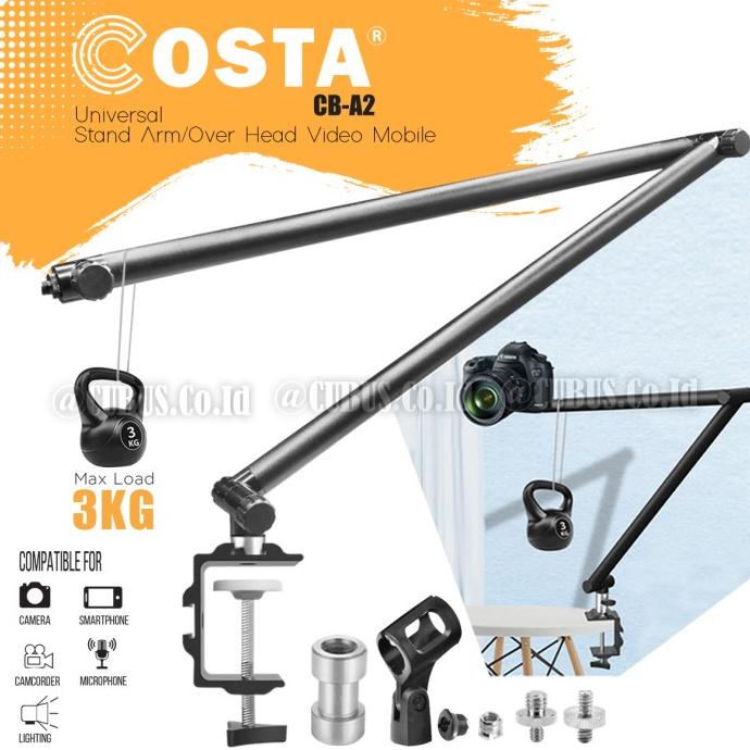 COSTA CB-A2 Boom Arm/OverHead/Table Stand Arm DSLR Kamera,Hp,light,Mic