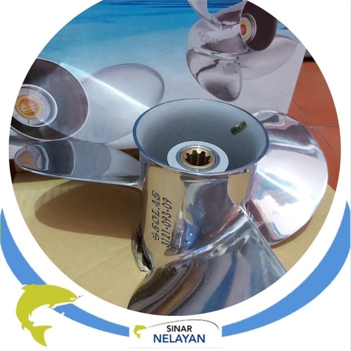 Propeller baling mesin tempel Yamaha 15pk pitch 9 stenlis