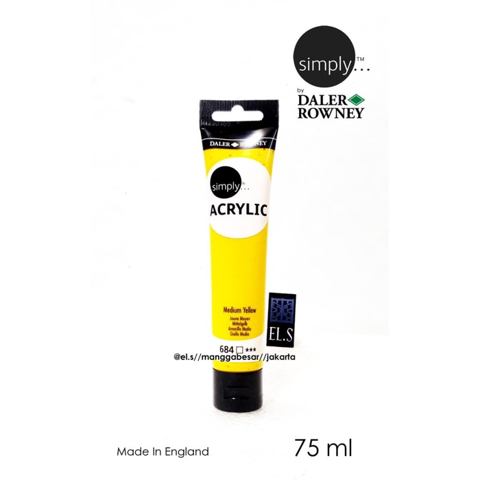 

Bagus Daler Rowney Simply Acrylic Medium Yellow 75 Ml ( Cat Akrilik ) Terlaris