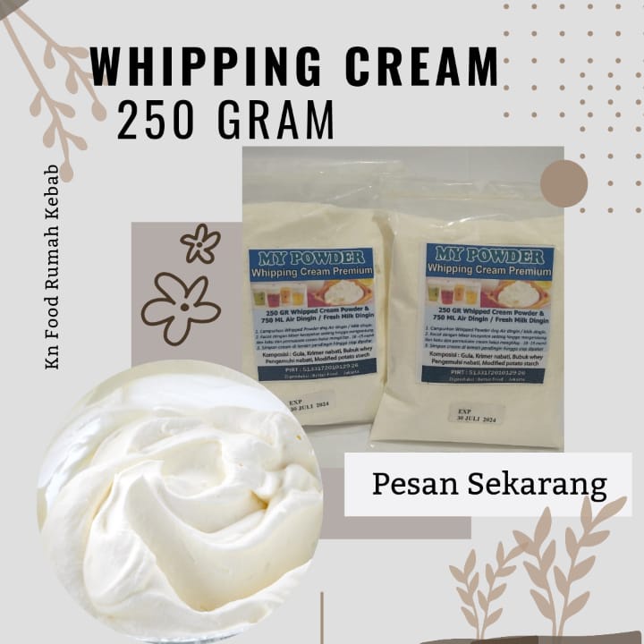 

Bubuk Instan Whipping Cream 250 gram - Whipped Cream