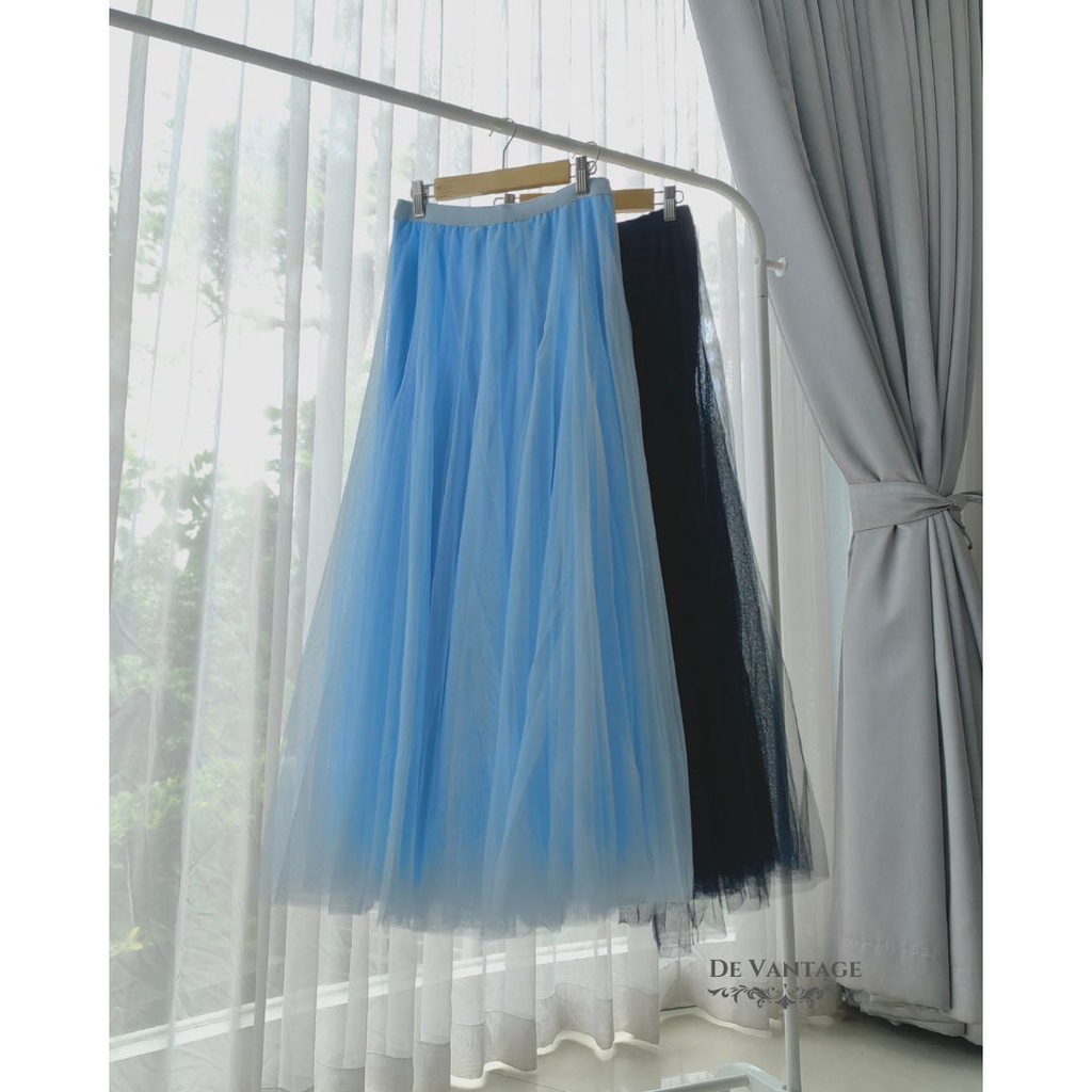 Rok Tutu Panjang / Rok Maxi Polos / Plain Tulle Skirt