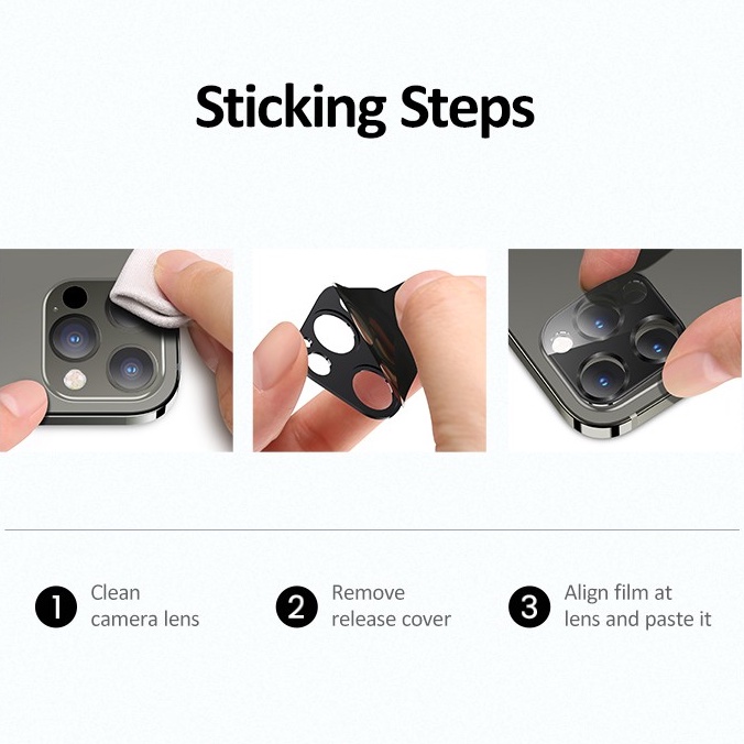 USAMS Camera Lens Glass Film/Pelindung Kamera for iPh 12