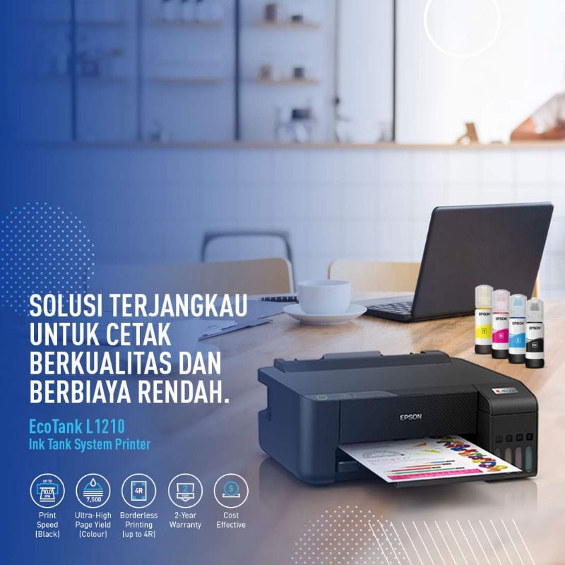 Epson EcoTank L1210 A4 Ink Tank Printer / Print Only / Garansi Resmi / GANTI L1110