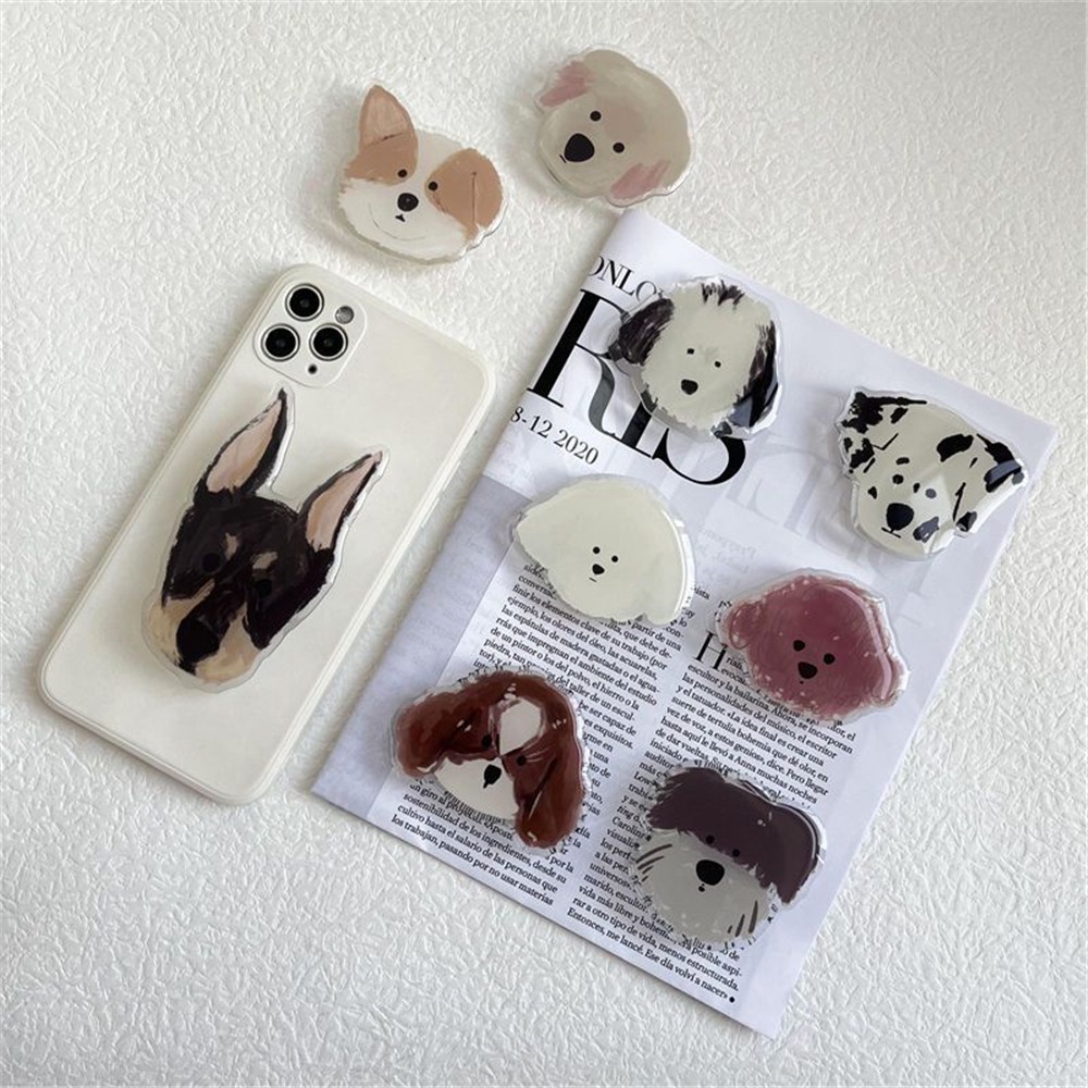 Popsocket Hp Bentuk Anjing Teddy Bahan Akrilik