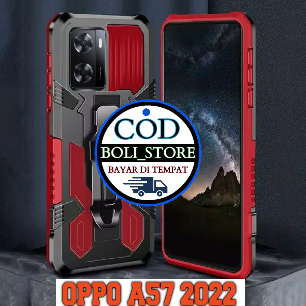 CASE HP OPPO A57 2022 CASING STANDING BACK KLIP HARD CASE ROBOT NEW COVER