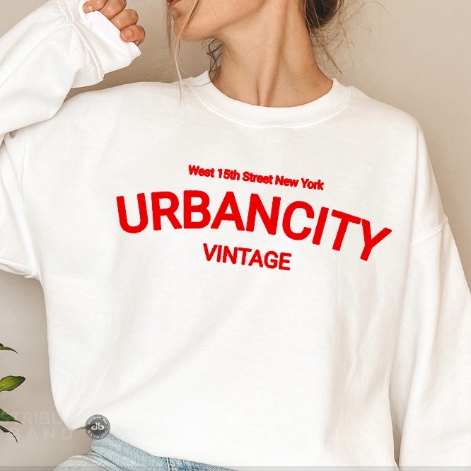 Sweater Urban City Vintage | Korean Style | Atasan Wanita Dan Pria | Bahan Fleece Tebal dan Lembut | Allsize