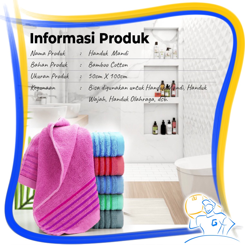 Handuk Muka Kecil 35 x 75 cm Olahraga Salon Hotel Travelling Towel