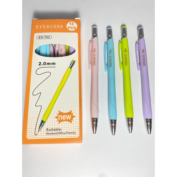 

Pensil Mekanik / Pencil Mechanic EVERCOSS EV-753 Warna Pastel 2.0 mm (PCS)