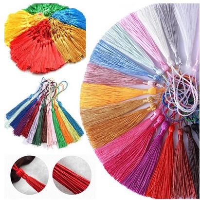 Tali Hiasan Paket Lebaran Imlek Mooncake Natal Wisuda Tassel Rumbai Tasel untuk Tasbih Aksesoris Rumbai Tesel Tessel Tassle Accesories Gantungan Centel Craft Warna Warni Hampers Kerajinan Karya Kesenian Gantung Cantol Pengikat Ikat Gorden Grosir Prakarya