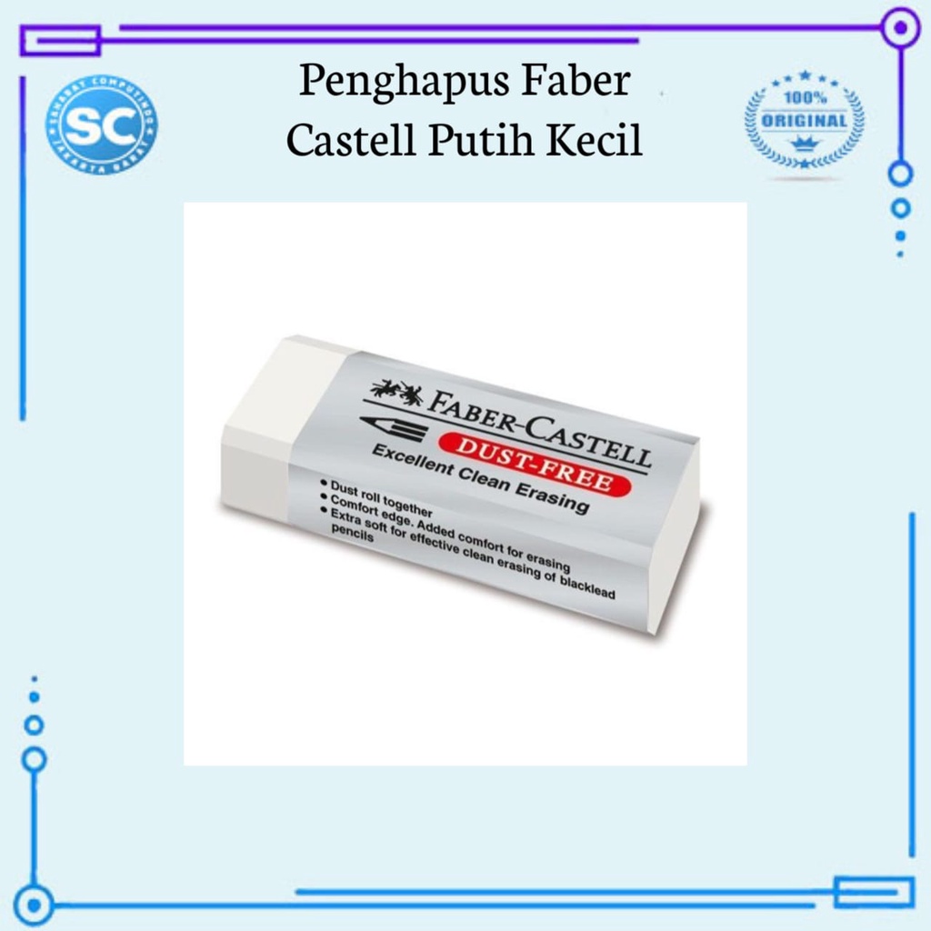 

Penghapus Eraser Faber Castell Putih Kecil