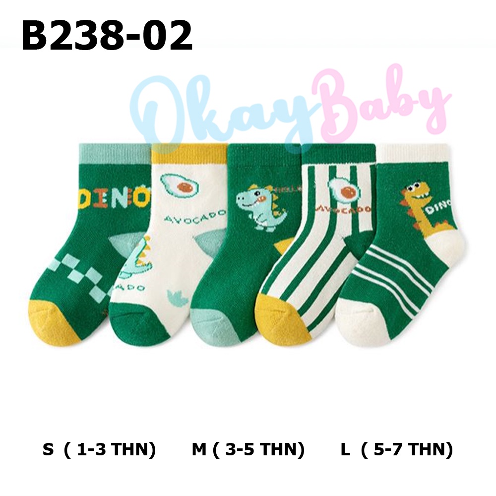 PROMO 12.12 PUNCAK Okaybaby B238 Kaos Kaki Anak Laki-Laki (Harga Tercantum Itu Per 1 Pasang) Motif Terbaru Karakte Lucu 1-7 Tahun