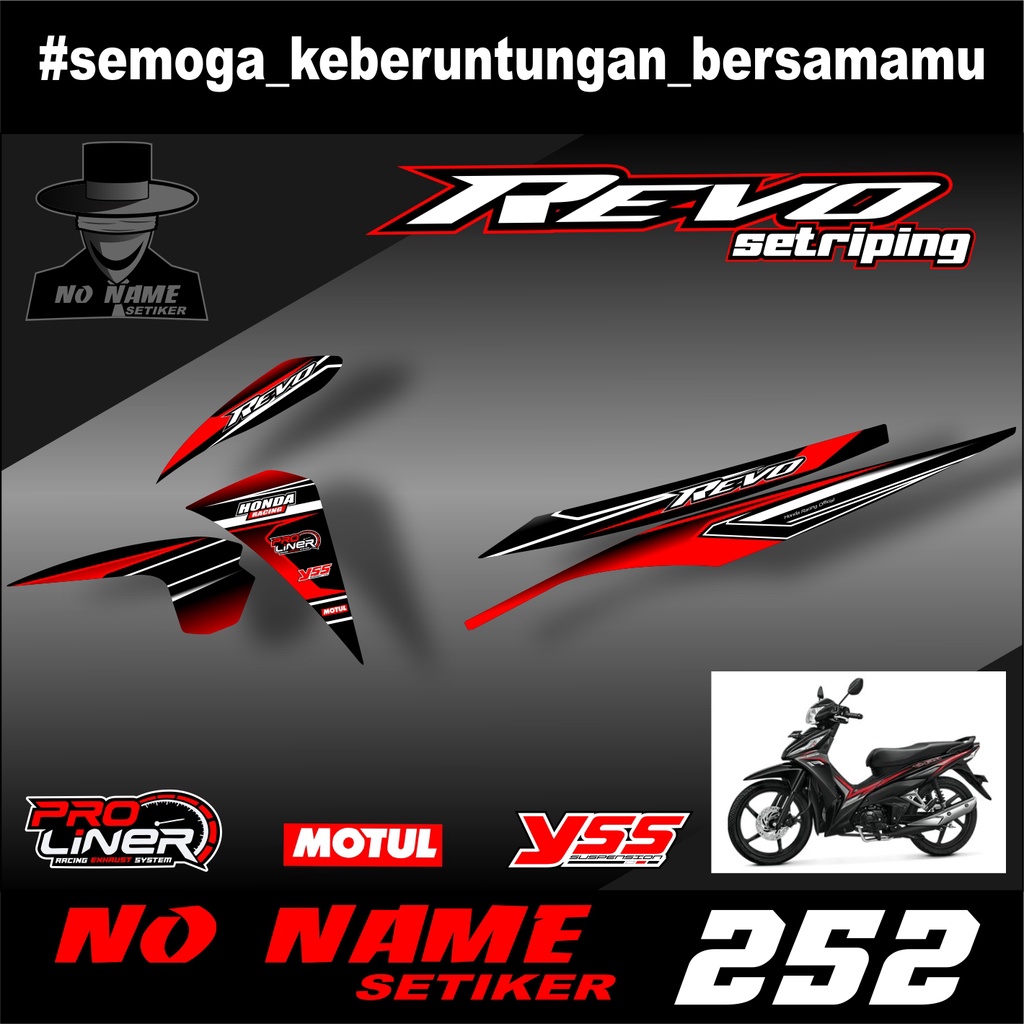 Sticker Striping Revo Fit (252) - Stiker Lis Variasi Skotlet Semifull