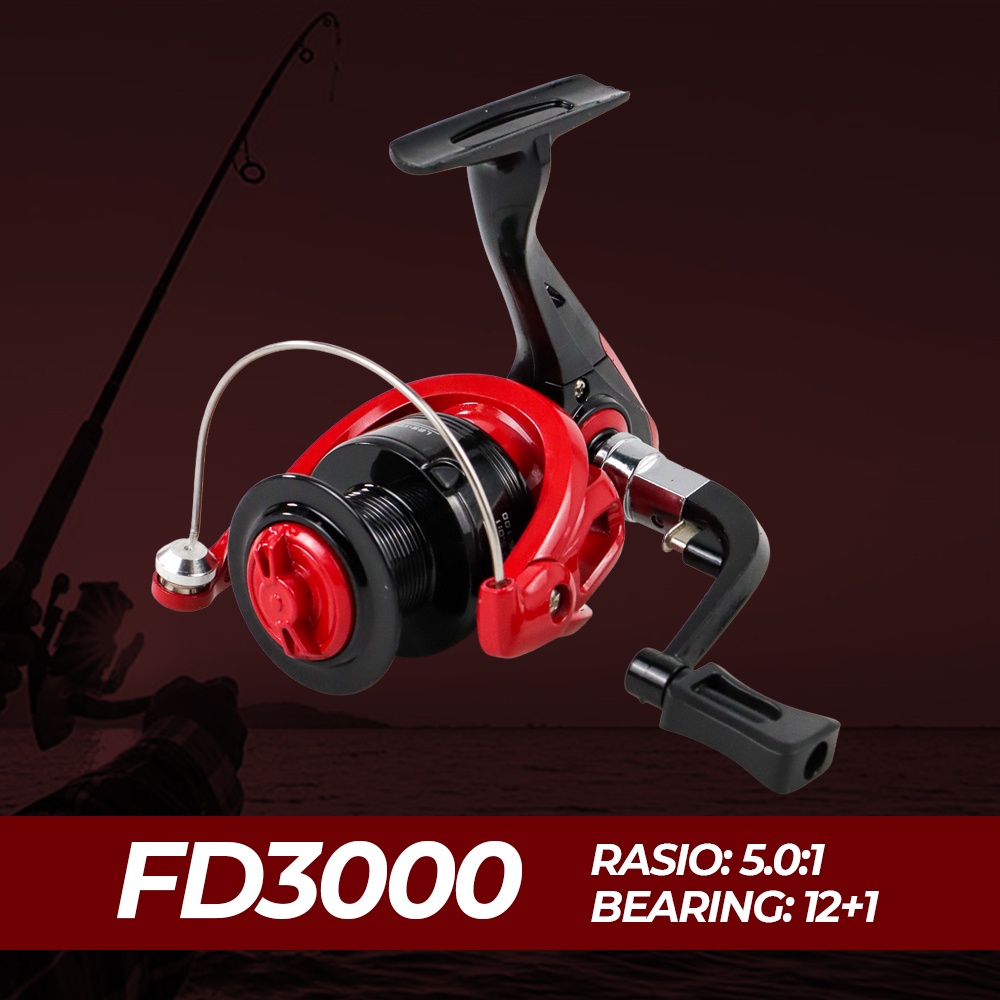 FD3000 Reel Pancing 12+1 Ball Bearing - F3TH01RE Red