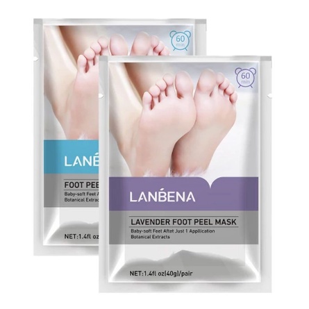[BPOM] LANBENA Foot Peeling Mask Masker Kaki 1Pair Masker Kaki Remove Dead Skin Peeling Badan Foot C
