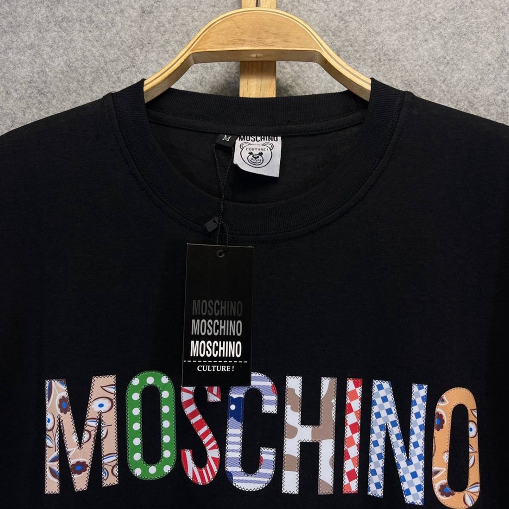 KAOS TSHIRT MOSCHINO LENGAN PENDEK MIRROR FULLTAG