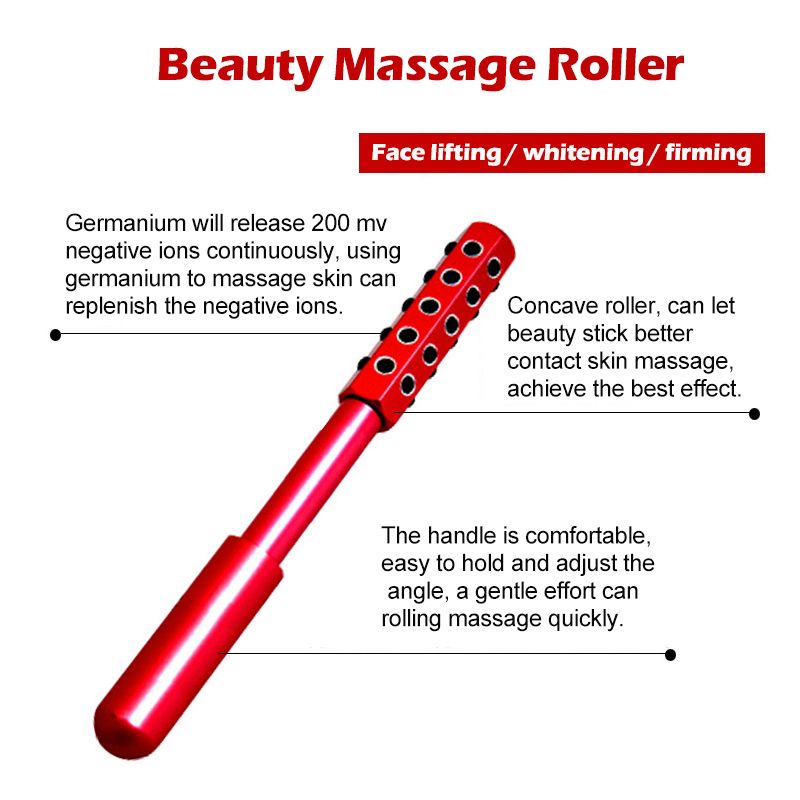 30 Pijat Batu Face Roller Massager Alat Pijat Wajah Perawatan Wajah Alat Pijat Muka Germanium roller Untuk Kemerahan Menenangkan Kerutan