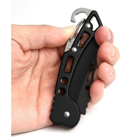 Pisau Lipat Outdoor Survival Multifungsi Stainless Steel