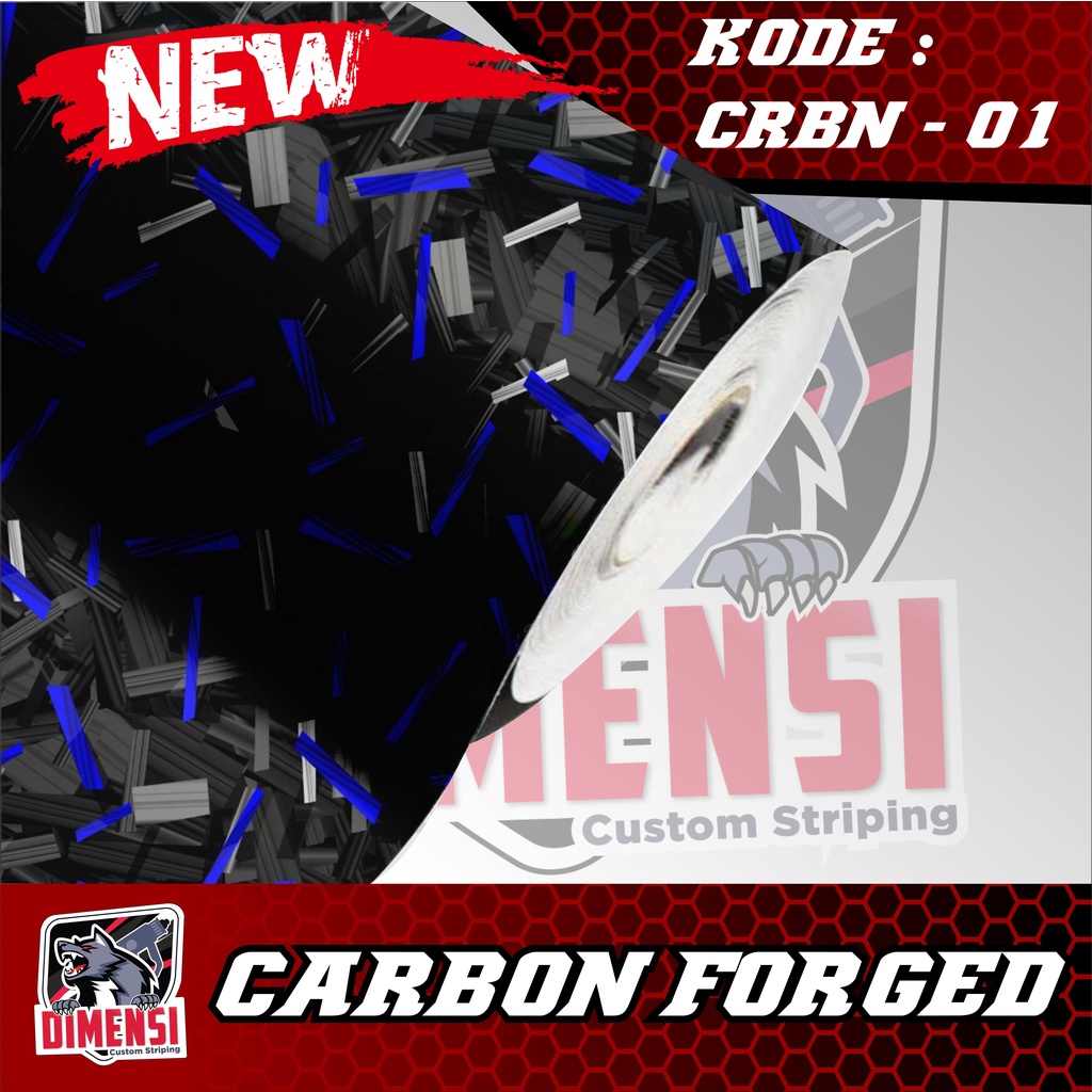 STIKER CARBON FORGED / STICKER KARBON FORGED VIRAL 50X50