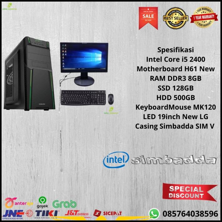 Pc Rakitan Lengkap I5 2400 Ram 8Gb Hardisk 500Gb Led 19Inch