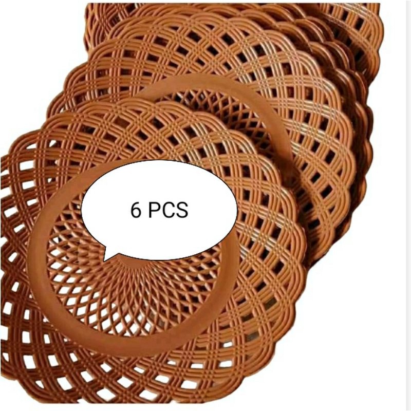 PIRING ROTAN PLASTIK (LUSINAN)