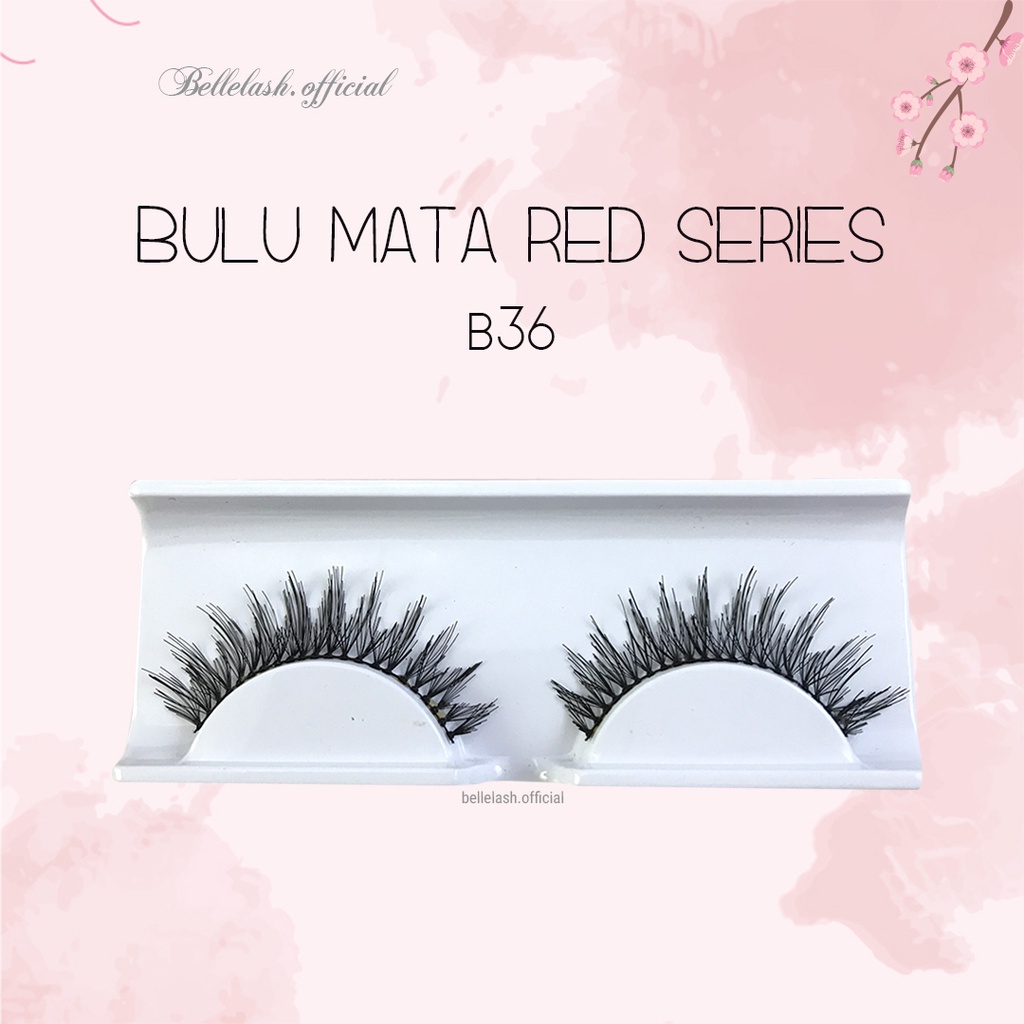 B36 Bulu Mata Palsu Handmade Natural False Eyelash Eye Lashes Belle Eyelashes
