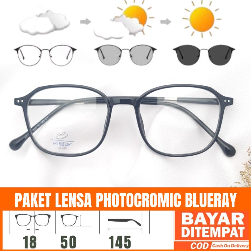 Paket Photocromic Kacamata 2127, Kacamata Gratis Lensa Photocromic,Kacamata Anti UV