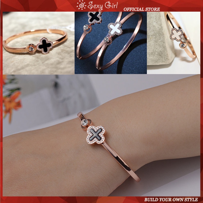 Lucky Clover Bracelet Female Rose Gold Korean Bracelet Popular Jewelry Hundreds of Matches Sexy Girl Jewelry