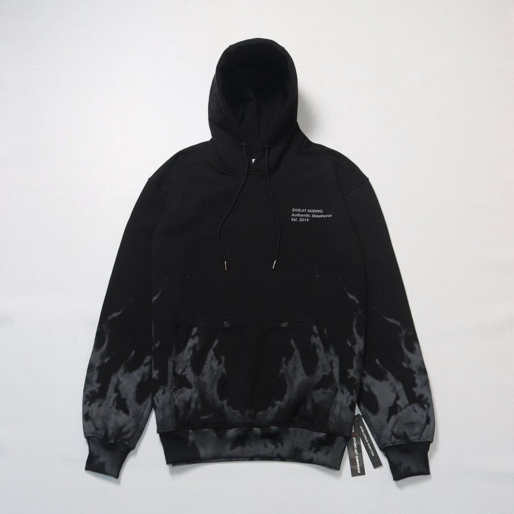 Shikat Miring Hoodie Painting Black