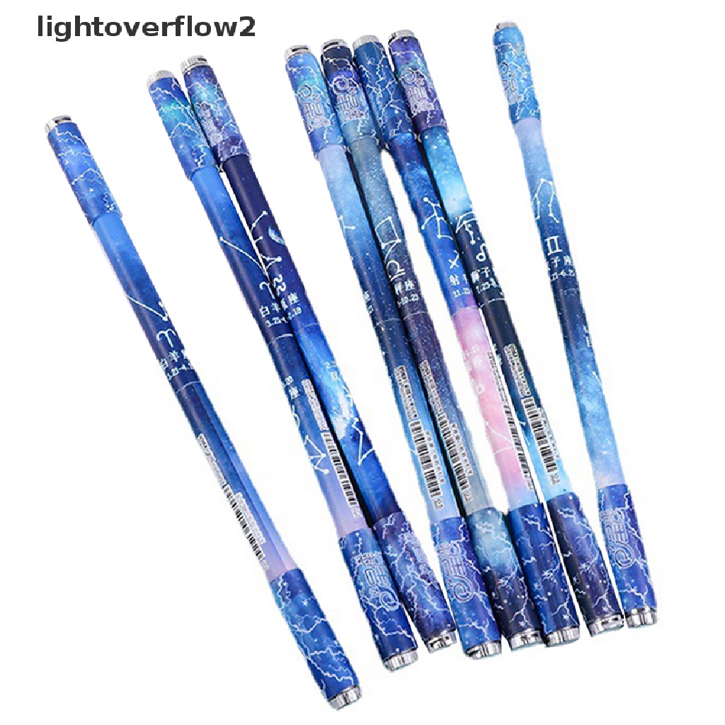 (lightoverflow2) 1pc Pulpen Gel Magnet Dengan Lampu Warna-Warni Untuk Pelajar