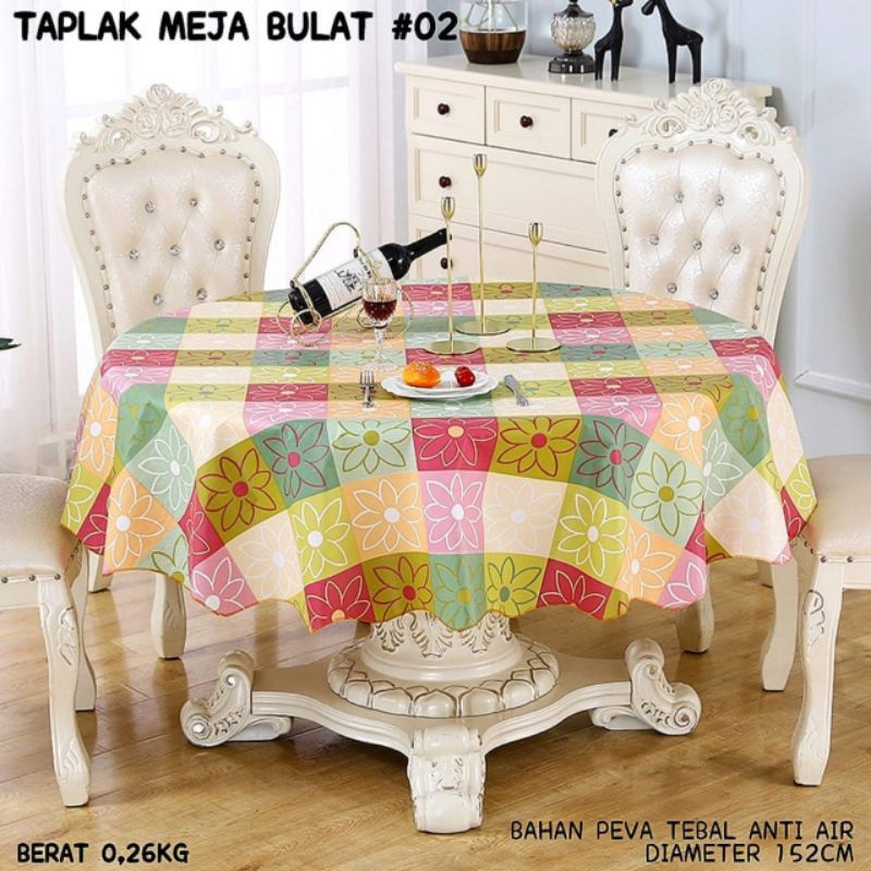 Taplak meja bulat anti air