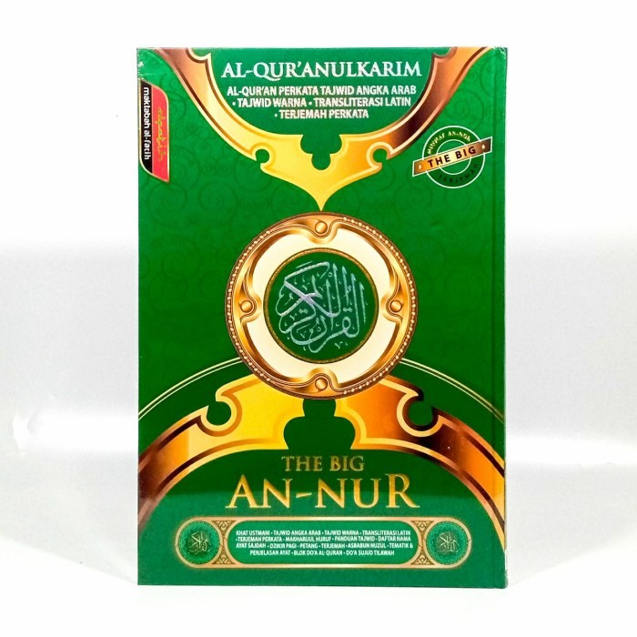 Al Quran Jumbo Terjemah Perkata Transliterasi Latin Tajwid Warna Angka Arab THE BIG AN-NUR A3 Reguler