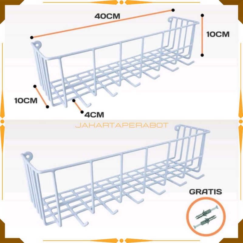 Modelline Rak Gantung / Rak Kamar Mandi / Rak Dapur Kamar Mandi Hook Rack Modelline