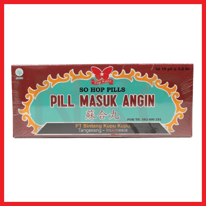 CAP KUPU SO HOP PILLS PILL MASUK ANGIN 10X3.2GR