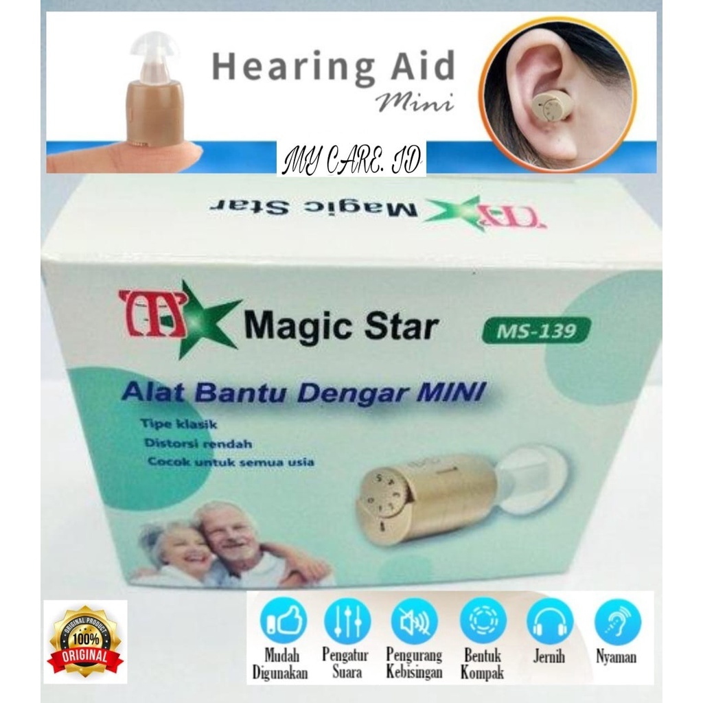 LynCare Alat Bantu Dengar Mini / Hearing Aid - Alat Bantu Dengar Sumpel Magic Star