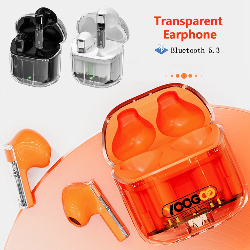 Transparent TWS Earphone Bluetooth 5.3 InPods Punk Headphone Touch Control