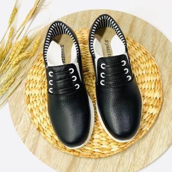 Sepatu wanita wedges papirut kulit asli sukaregang garut