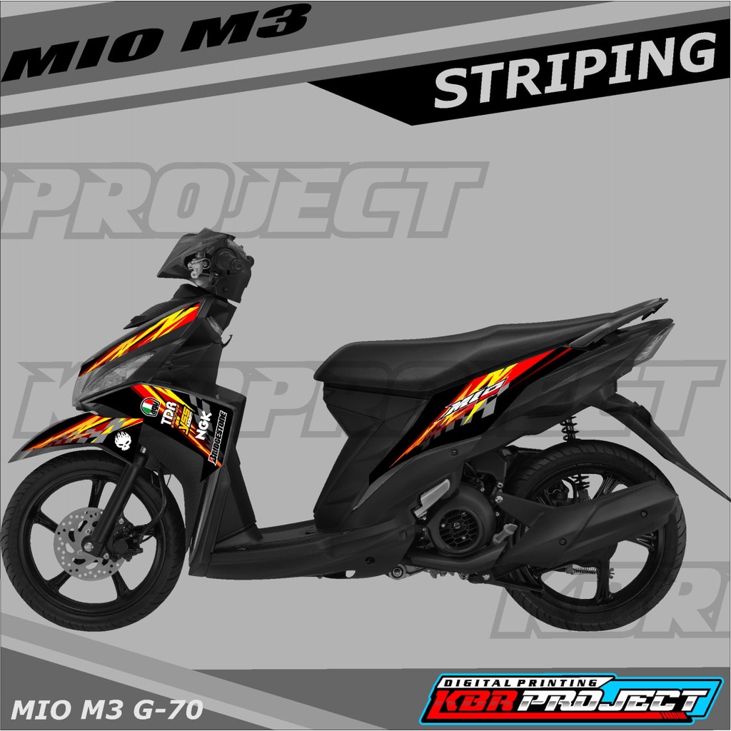 [COD] Stiker MIO M3 variasi Racing sticker motor YAMAHA MIO M3 G.70 HOLOGRAM TRANSPARAN