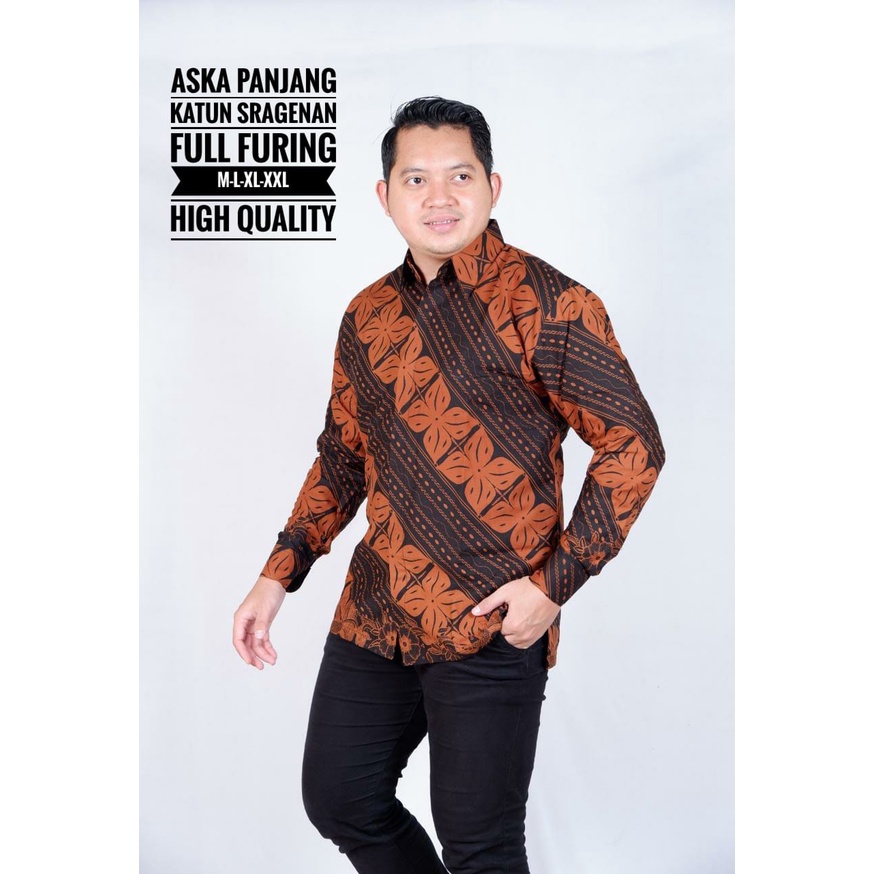 ASKA RAFANDA BATIKSOLOAMANAH KEMEJA BAJU BATIK PRIA SOLO LENGAN PANJANG PENDEK LAPIS FURING ATASAN BATIK PREMIUM MODERN KATUN HALUS MERAK MERAH ABSTRAK CABE MERAH PUSAKA BIRU GELEMBUNG SEKTI BANGAU KUNING MOZAIS MERAK PINK BANGAU WARNA GURDO EMAS TRESNO